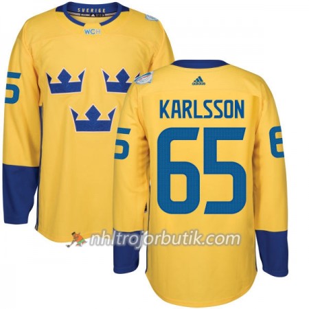 Sverige Tröja Erik Karlsson 65 World Cup 2016 Gul Premier